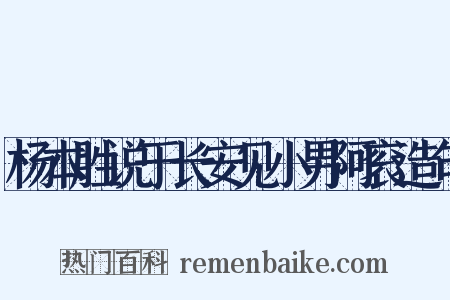 杨本胜说于长安见小男阿衮造句是什么意思的图片